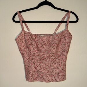 Reformation Hattie Linen Top Pink - Size 6